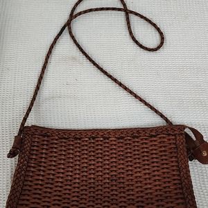 Genuine Braided Leather Purse